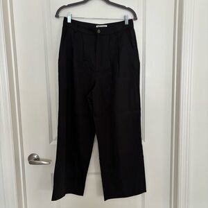 ✨ REFORMATION MASON BLACK WIDE LEG TROUSERS HIGH WAIST 6